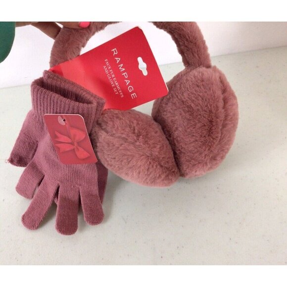 Rampage Earmuffs Gloves Set Womens One Size NEW - Picture 2 of 4